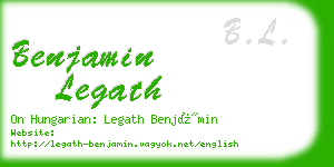 benjamin legath business card